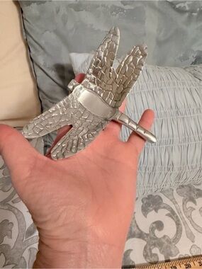 Silver Dragonfly trinket dish or tabletop decor